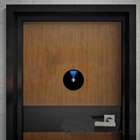 Privacy Door Sign, Black 6inch Do Not Disturb/Come in/Out of Office/Back Soon/Working Remotely Sign for Office
