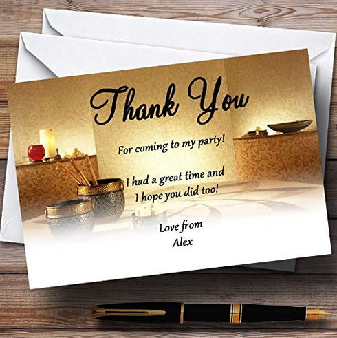 The Card Zoo Relaxing Weekend Spa Day Personalized Birthday Party Thank You Cards