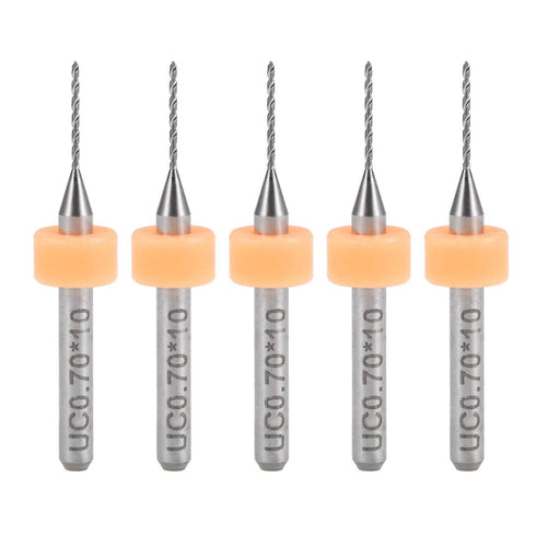 uxcell 0.7mm PCB Drill Bits, 5 Pcs Tungsten Carbide Rotary Tool for Jewelry CNC Engraving, 1/8 Inch Shank