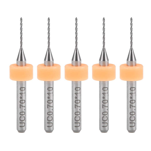 uxcell 0.7mm PCB Drill Bits, 5 Pcs Tungsten Carbide Rotary Tool for Jewelry CNC Engraving, 1/8 Inch Shank