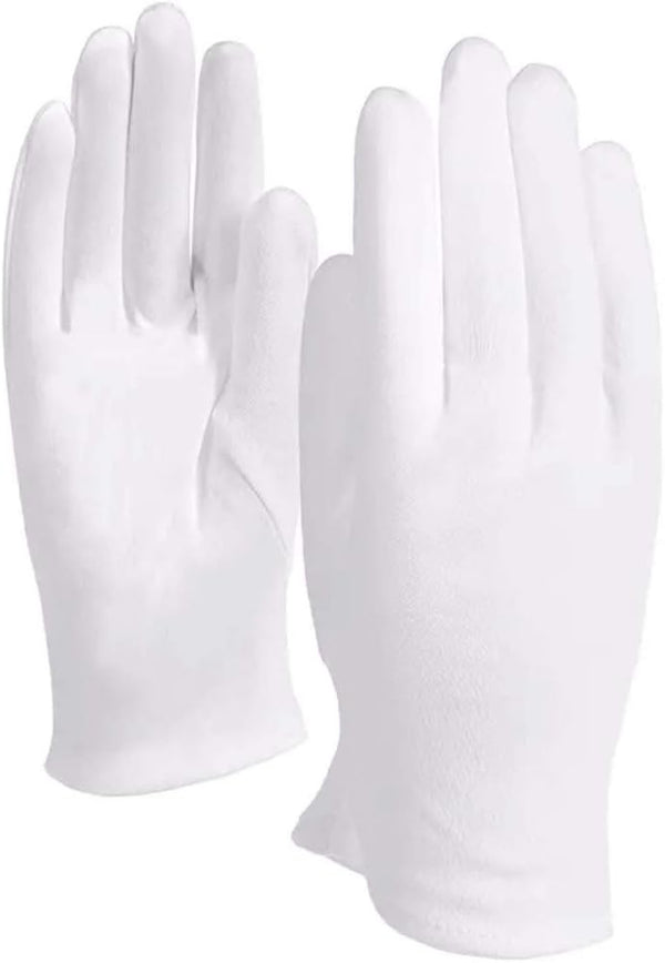10Pairs Large White Cotton Gloves for Art Handling, Crafting, Coin Jewelry Inspection by LUCKY SLD