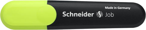 Schneider Job Highlighter, Chisel Tip, Black Barrel, Yellow Ink, Box of 10 (1505)