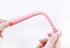 Bendable Cartoon Gesture Ballpoint Pen, 0.7mm Black Ink, 6 Pcs/Set, Cute Bending Hand Gesture Design