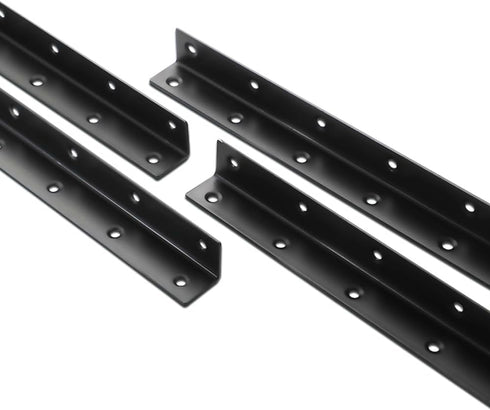 MINGFANITY 4PCS Bracket,16.7'' 1'' 2mm, L Brackets, Corner Brace Angle , Superior Stainless Steel x M, Thickness Wood
