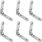 Zinc Alloy Hinge 90 Degree for Wooden Box, Gift Wine Jewelry Box Accessories, 6 pcs with Screws in Silver