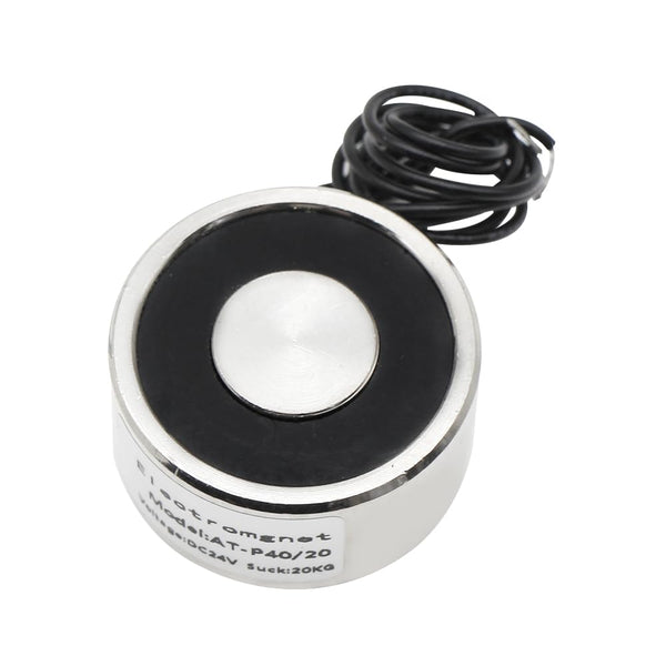 250N 55LB/20Kg Solenoid Lifting Cylinder, Electromagnet Suction Holding Sucker, Round Electric Magnet 40 x 20mm