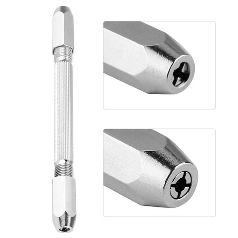 0-3mm Double End Hand Drill, Mini Micro Manual Gimlet Double End Pin Vice Drill Hand Drilling Tool for Drilling Wood,