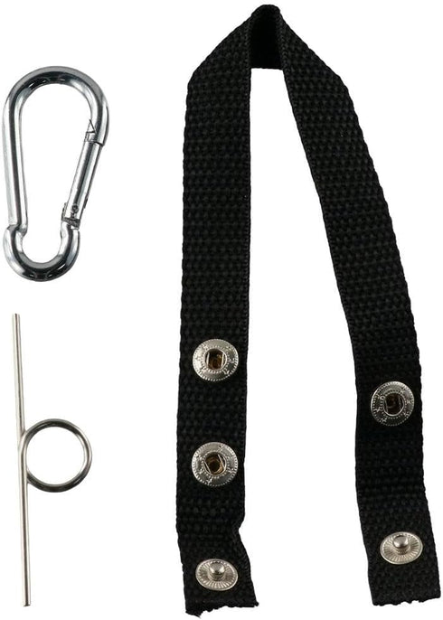 4pcs Black Tape Thong for Tool Belts, Polyester Electrical Tape Chain Strap for Electrical Contractor Tool Belt