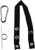 4pcs Black Tape Thong for Tool Belts, Polyester Electrical Tape Chain Strap for Electrical Contractor Tool Belt