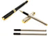 Luxury Ballpoint Pen Writing Set, Elegant Fancy Pens for Signature, 2 Extra 0.5 mm Refill, Gift Box, 2 Pens