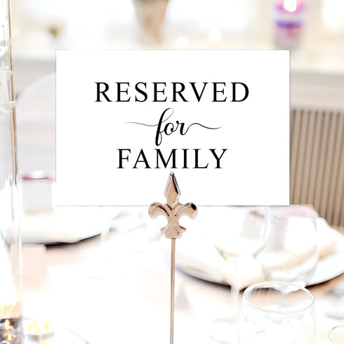 MODERN CREATORS Pack 10 8x11" Inch Of Custom Reserved Table Signs for Wedding Party Restaurant - Double Sided Sign