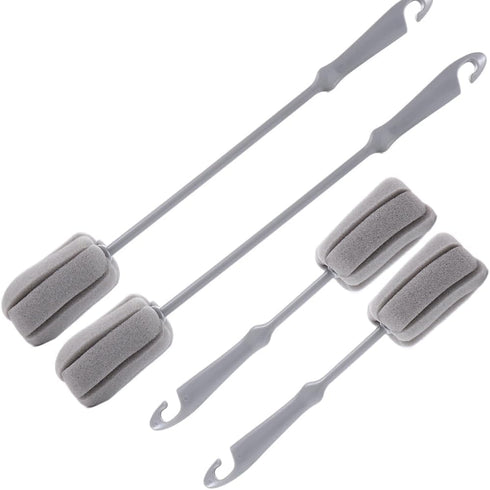 Vctitil 4Pcs Soft Sponge Bottle Cleaning Brush,Long and Short Handle Bottle Brushes