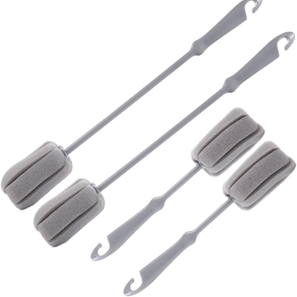 Vctitil 4Pcs Soft Sponge Bottle Cleaning Brush,Long and Short Handle Bottle Brushes