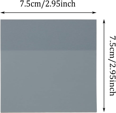 ONLYKXY 4 Pack Transparent Sticky Notes - 7.6x7.6CM Self-Stick Book Tabs, 200 Sheets Waterproof PET Markers, Dark Grey