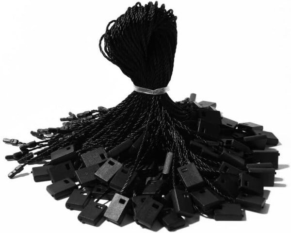 Black 7" Hang Tag Fasteners with Button Locker, 950 PCS Nylon