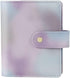 Purple PU Leather Budget Binder Cover, A7 6-Ring Money Organizer, Refillable Loose Leaf Receipt Notebook with Pockets