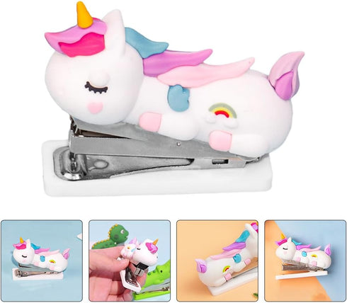 Cute Animal Silicone Stapler, Desktop Stitcher Art Figurine for Home Office, Kids