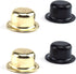 MARRTEUM 1/2 Inch 1/4-27 2xGold 2xBlack Tall Hollow Lamp Finial Knob Caps Finial Lamp Tops Tapped Lamp Accessories