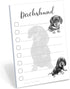 Dachshund Sticky Notepad To Do List, Weiner Dog Lover Gifts for Women, 4"x6" 50 Pages