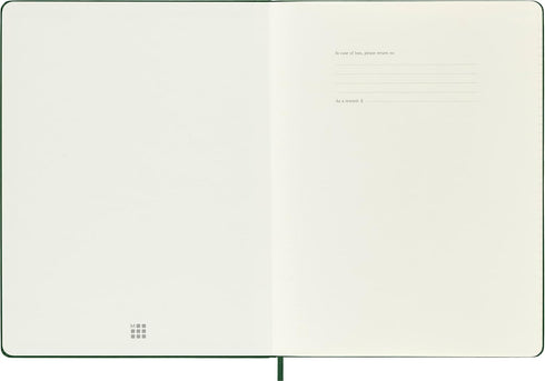 Moleskine Notebook, Extra Large, Ruled, Myrtle Green, Hard Cover, 7.5 x 9.75