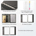 CAGIE A7 Small Binder Notebook, Removable Pages, Hardcover Spiral Refillable Notebooks, 4x5.7 Inch, Grey