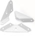 12 Pcs Corner Bracket Metal Corner Brace, Cabinet Countertop Brackets for Wood Chair, Box, Desk (White)