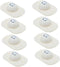 8pcs Practical Storage Case Caster Self-adhesive Wheel White Universal Wheel for Rolling