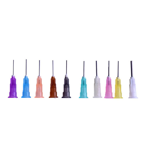 100pcs 1/2" Stainless Blunt Tip Dispensing Needles Set + 5pcs Industrial Syringe with 16pcs Tapered Needles