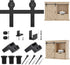 3FT ZEKOO Super Mini Sliding Barn Door Hardware Kit for Single Door Cabinet, Small Barn Door Hardware Track Kit for TV