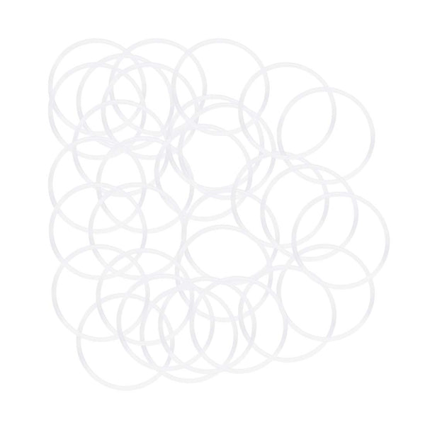 uxcell Silicone O-Rings, 30mm OD 27mm ID 1.5mm Width VMQ Seal Gasket for Pipe Repair, White, Pack of 30