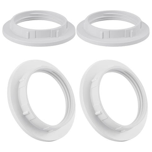 DiCUNO E26 Lamp Shade Rings, White Light Socket Ring, Lock Socket Replacement