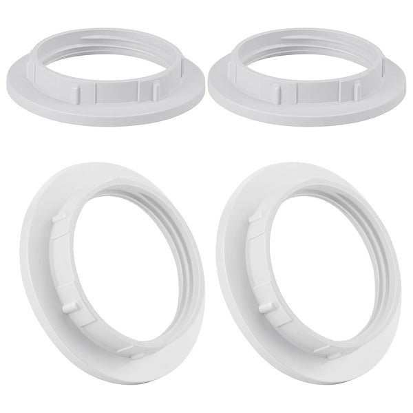 DiCUNO E26 Lamp Shade Rings, White Light Socket Ring, Lock Socket Replacement