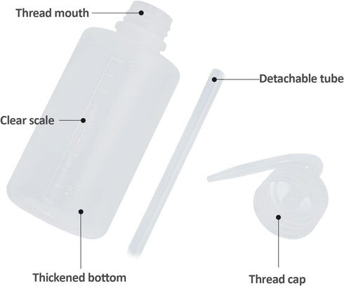Oubest 1000ml Squeeze Bottle, LDPE Plastic Wash Bottle for Irrigation Plant and Medical Lab