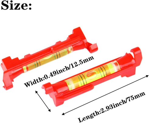 5Pcs String Line Level Bubble Levels for Measuring Building Trades, Surveying, Engineering (Red)