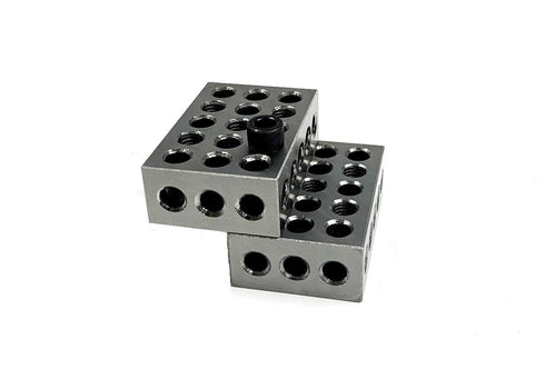 HHIP 3402-0055 1-2-3 Precision Block Set with Screws & Key, 23 Holes