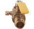 Midline Valve 532VLV034D Premium Brass Press Ball Valve with Drain, 3/4 in. Connections