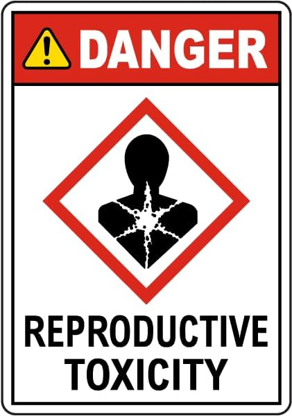 Foizpput Danger Reproductive Toxicity GHS Sign Safety Chemical Metal Sign 12 x 8