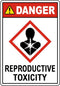 Foizpput Danger Reproductive Toxicity GHS Sign Safety Chemical Metal Sign 12 x 8