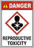 Foizpput Danger Reproductive Toxicity GHS Sign Safety Chemical Metal Sign 12 x 8