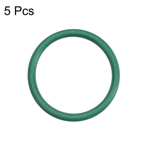 uxcell Fluorine Rubber O-Rings, 17mm OD 14mm ID 1.5mm Width FKM Seal Gasket for Machinery Plumbing, Green, Pack of 5