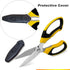 Heavy Duty 8'' Scissors, Multipurpose Carpet Scissors with Protective Cover for Easy Cutting of Various Materials