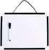 Magnetic Dry Erase Board VIZ-PRO, Children Drawing Board/Kids Writing Whiteboard, Black Plastic Frame, 12" x 8"