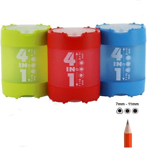 Kum Temperówka 4in1 - z pojemnikiem, mix kolorów