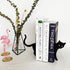 MsFun Books Ends Decorative, Cat Bookends Cute for Bookshelf,Unique Heavy Books Holder, Black Office Decor Cat Desk