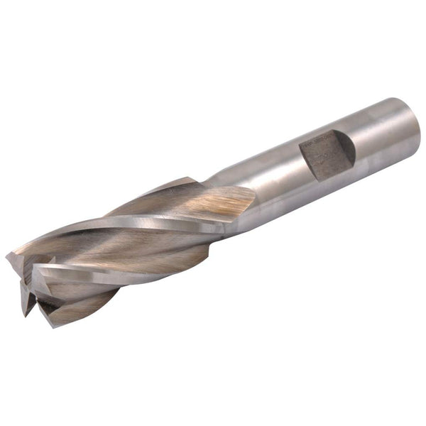 HHIP 5802-0625 5/8" x 1/2" 4 Flute High Speed Steel Single End Center Cut End Mill