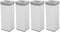 Operitacx 4pcs Adjustable Furniture Legs for Cabinet and Sofa, 12cm White Square