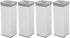 Operitacx 4pcs Adjustable Furniture Legs for Cabinet and Sofa, 12cm White Square