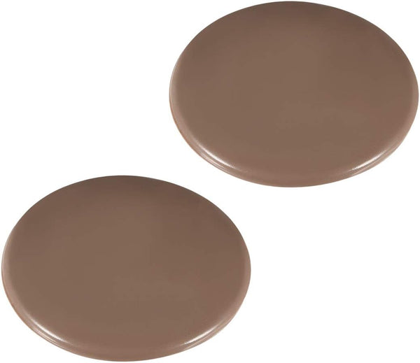uxcell 80mm Wall Protectors - Self Adhesive Door Handle Bumper Guard Stopper Silicone, Brown, 2pcs