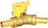 Joywayus 3/8" ID Hose Barb, Y Shaped Type 3 Way Brass Shut Off Ball Valve Fitting, Large Flow