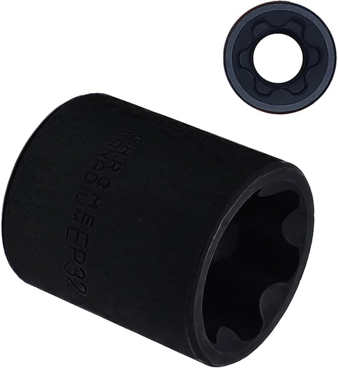 EP Socket EP32, 1/2 drive Female External E-Torx Plus Socket, High Deformation Prevention Puller Tool by JEUCLEL